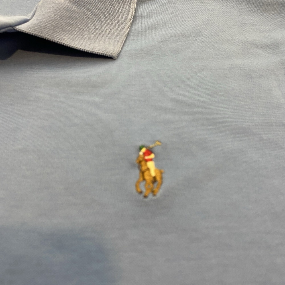 Polo Ralph Lauren Polo Shirt Mens XL Faded Blue Flesh Pony Logo Short Sleeve - Picture 2 of 14